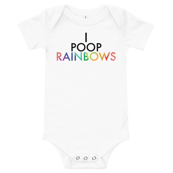 I Poop Rainbows Baby short sleeve one piece