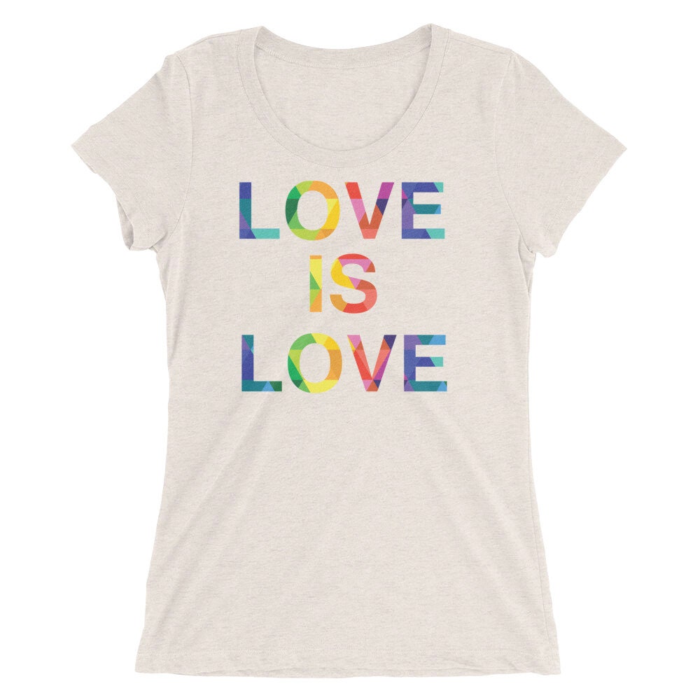 Ladies' Short Sleeve T-shirt Special Love is Love Rainbow Pride Gay ...