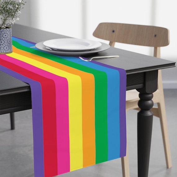 Colorful Rainbow Table Runner