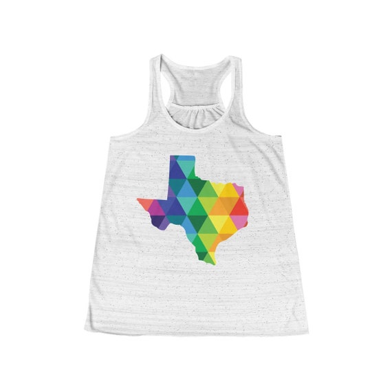 Texas Women's Flowy Racerback Tank Top - Love Texas - Texas shirts - State of Texas Apparel