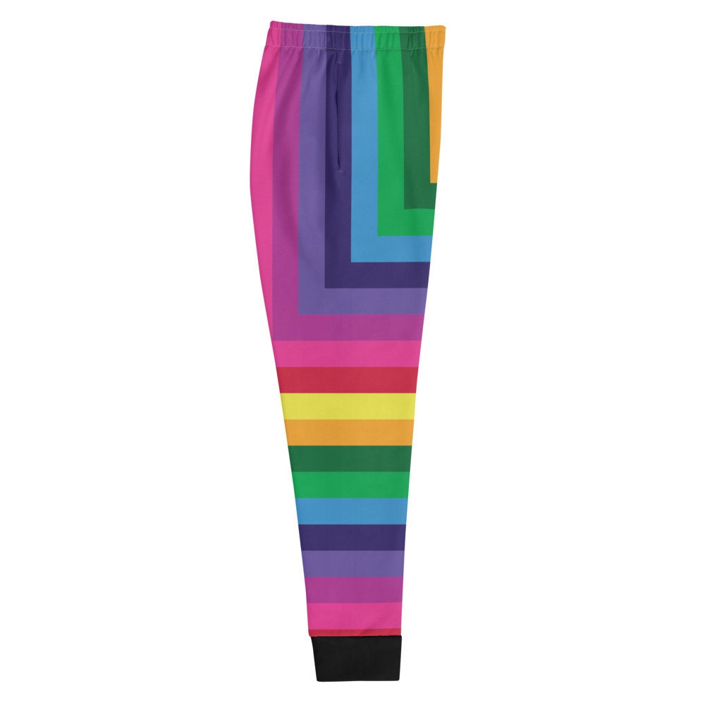 Multicolored Striped Women's Joggers - Colorful Sweatpants - Color ...