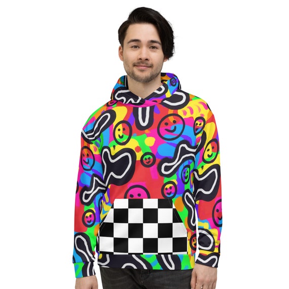Smiley Face Rainbow Happy to Be Me Unisex Hoodie