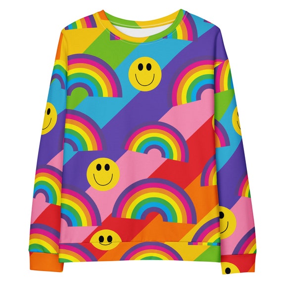 Rainbow Love Smiley Face Unisex Sweatshirt