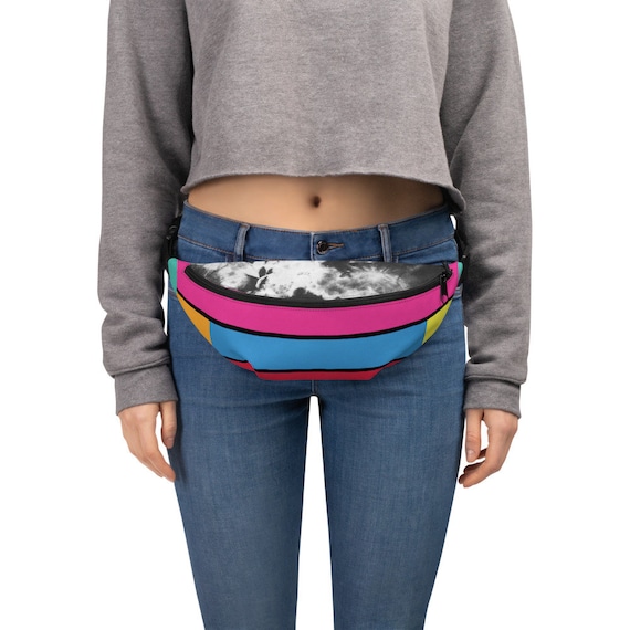 The Color Block Festival Fanny Pack - Multi Two Size Waist Bag - Tie Dye Hip Pack - Bum Bag