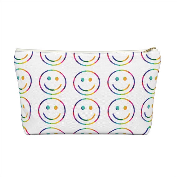 Smiley Face Accessory Pouch w T-bottom