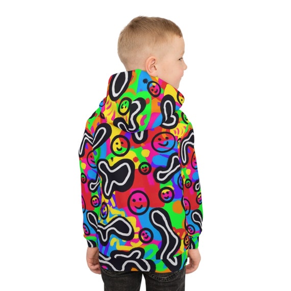 Smiley Face Rainbow Happy to Be Me Children's Hoodie