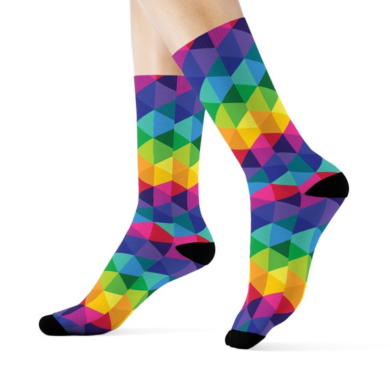 Colorful Crew Socks Rainbow Lovers Unite