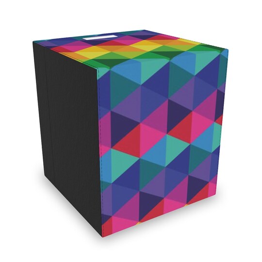 Disover Geometric Rainbow Felt Storage Box