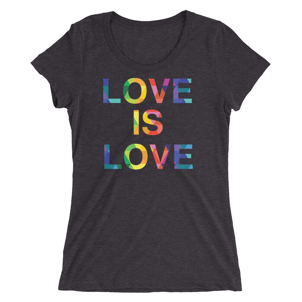 Ladies' Short Sleeve T-shirt Special Love is Love Rainbow Pride Gay ...