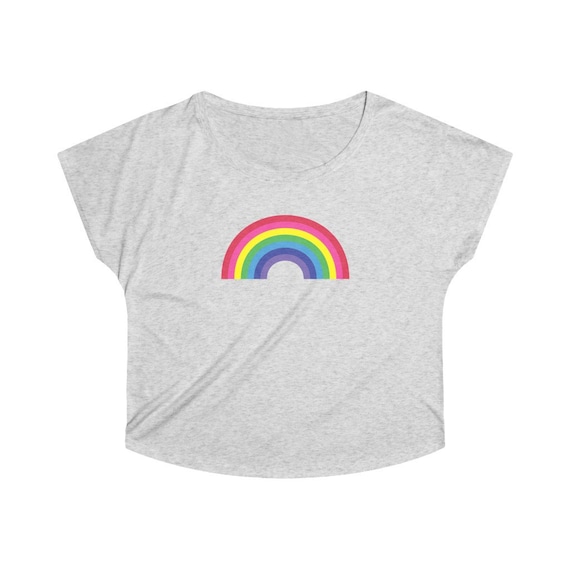 Women's Tri-Blend Dolman with a Big Rainbow on the Front - Sunshine and Rainbows Forever