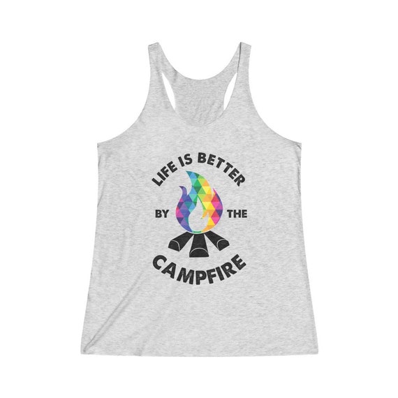 Life is Better By the Campfire Women's Tri-Blend Racerback Tank