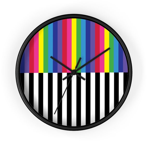 The Black and White Collection: Striped Wall clock