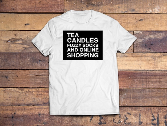 Tea Candles Fuzzy Socks and an Online Shopping Tshirt Gifts for Her