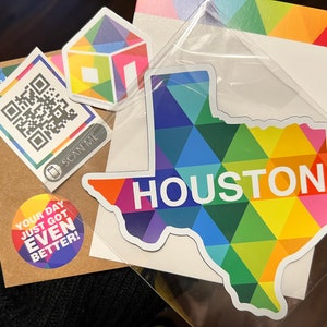 Houston Texas Car Magnet or Fridge Magnet Custom Houston Decal Texas State Magnet Houston Texas Born and Raised HTX/H Town Texas Gifts 5" x 4.93" inches