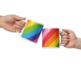 Rainbow Mug – Colorful Coffee Cup, Joyful Drinkware, Dopamine Decor Mug, Fun Gift for Creative People