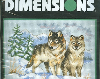 Dimensions A Pair Of Wolves Counted Cross Stitch Kit Daniel Gorman 6800
