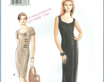1996 Misses' Fitted Mock Wrap Dress Uncut Factory Fold Size 8,10,12 - Very Easy Very Vogue Sewing Pattern 9446