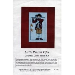 2002 Little Patriot Fifer DIY Vintage Counted Cross Stitch Kit by Designer Ceil Humphreys 3-1/2" x 6" - Posy Collection Kit PC397