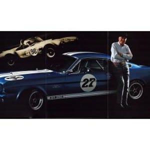 1990s Carroll Shelby Timeline Magazine Foldout by Designer Jerry Heasley Approx. 22-5/8&quot; W x 10-1/4&quot; H - Mustang & Fords Magazine CST