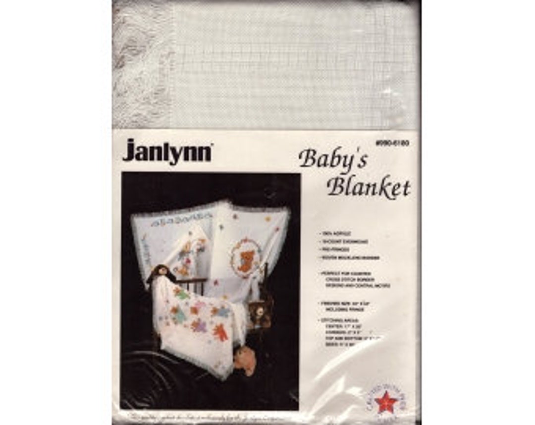 2000s Baby's Blanket Prefringed 19 Count Evenweave Fabric Etsy