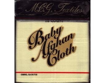 1995 Pastel Yellow Baby Afghan Cloth 18 Count Cross Stitch Fabric Woven Stripes  29" x 45" 29" x 45" - MCG Textiles Fabric BAC