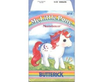 1985 My Little Pony 11-1/2" Soft Stuffed Toy Moondance Arabesque Uncut Factory Fold One Size - Butterick Sewing Pattern 3214 358