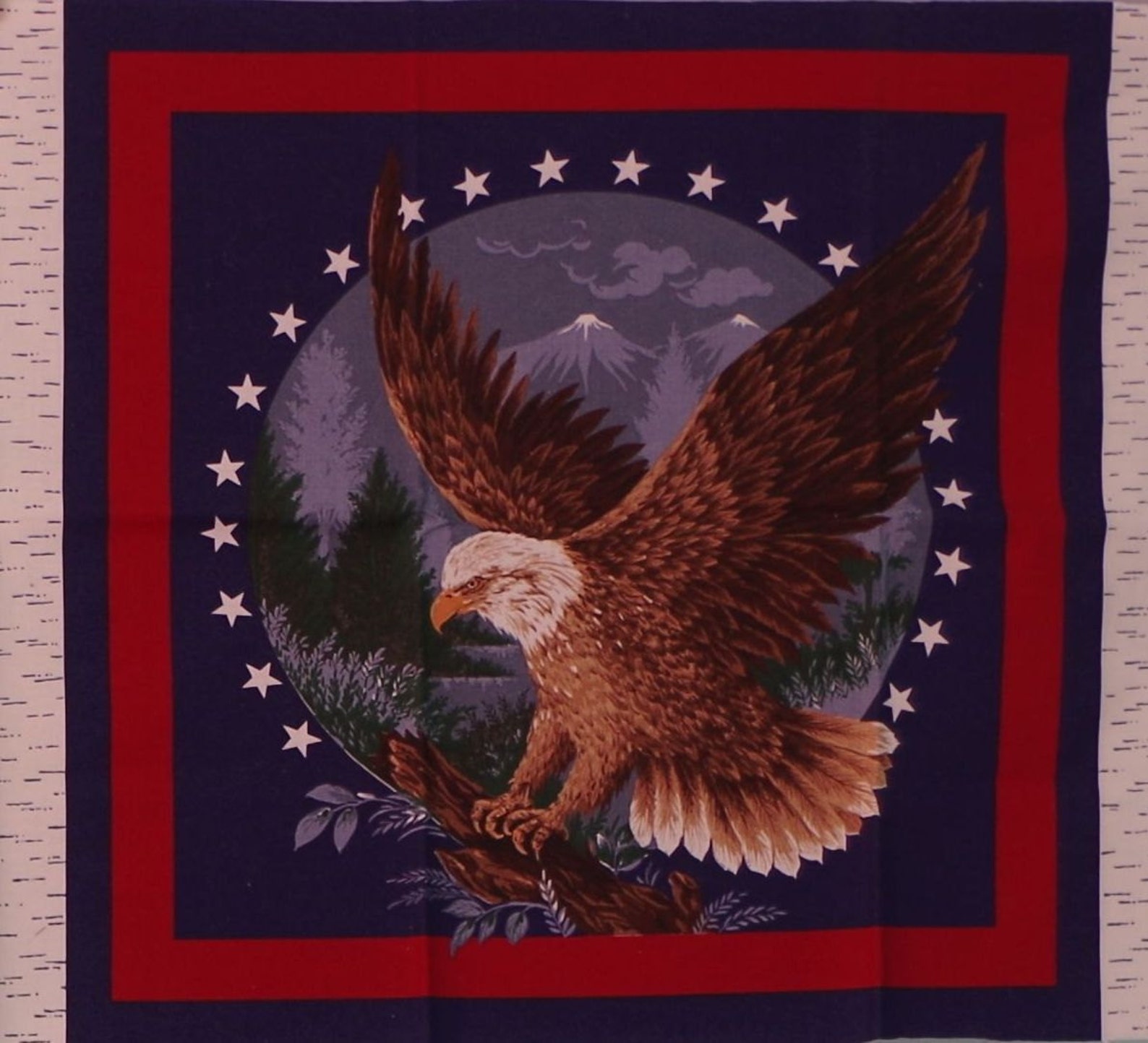 Bald Eagle Pillow Fabric Panel Etsy