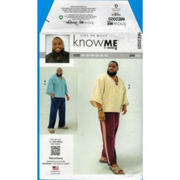 2023 Mens Pullover V-Neck Pullover Top and Pull On Pants by sins of many UC FF Size 34,36,38,40,42 - Know Me by mimi g Sewing Pattern 2025