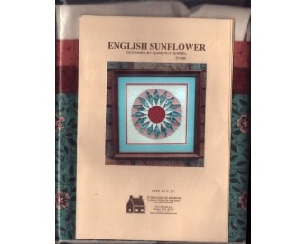 1989 10" x 10" English Sunflower NIP DIY Vintage Quilt Kit by Designer Judie Rothermel 10" x  10" - Schoolhouse Designs Kit ES