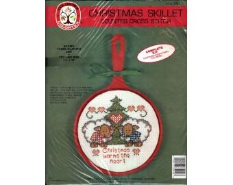 1989 Christmas Skillet DIY NIP Counted Cross Stitch