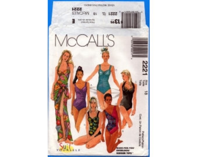 1999 Misses' One-piece Bathing Suits and Pareo Bathing Suits 2-way ...