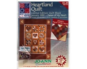 1999 Heartland Quilt Your Choice NIP DIY Block of the Month Kit by Designer Meredith French 12-1/2&quot; x 12-1/2&quot; - Jo Ann Fabrics Kit HQ