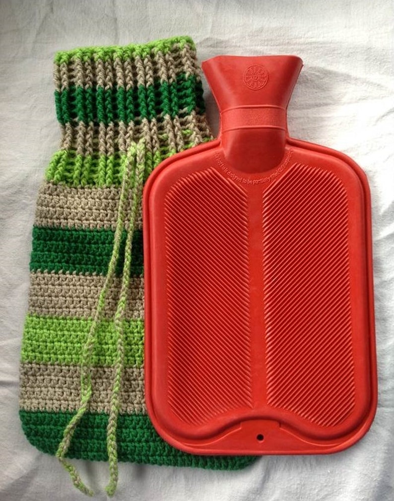 Crochet Hot Water Bottle Cover Pattern image 4