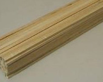 25 Cedar Wooden Square Dowels 1/2 Square, Available in 6 Lengths, Sanded,  Unfinished, DIY, Wood Craft Strips 