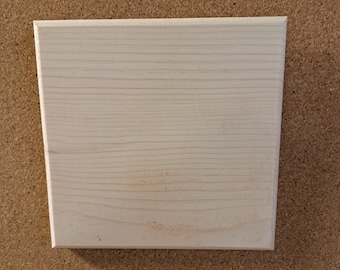 6" x 6" Square Plaque Pine