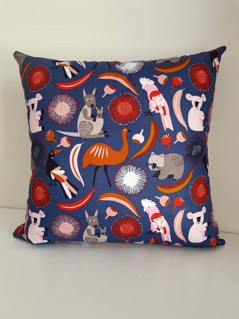 45cm Australian Print All Animals Cushion Cover Handmade Etsy