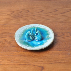 Swan Ring holder, Valentines Day bridal shower engagement gift Wedding gift ceramic bowl ceramics and pottery Ring Bearer Bowl Pillow
