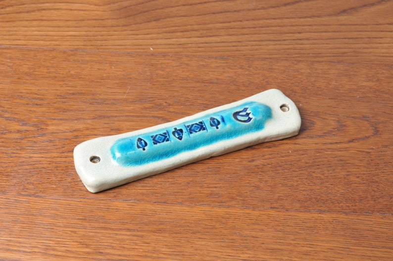 Mezuzah Placement Turquoise Jewish Mezuzah Case Jewish Gift Etsy