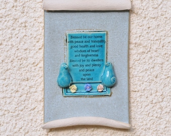 Customized Ceramic sign of home blessings - For Eva
