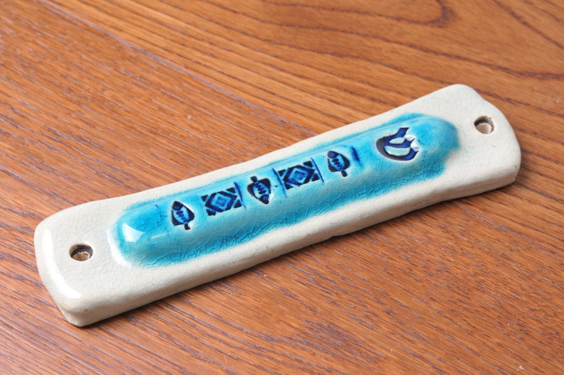 Mezuzah Placement Turquoise Jewish Mezuzah Case Jewish Gift Etsy