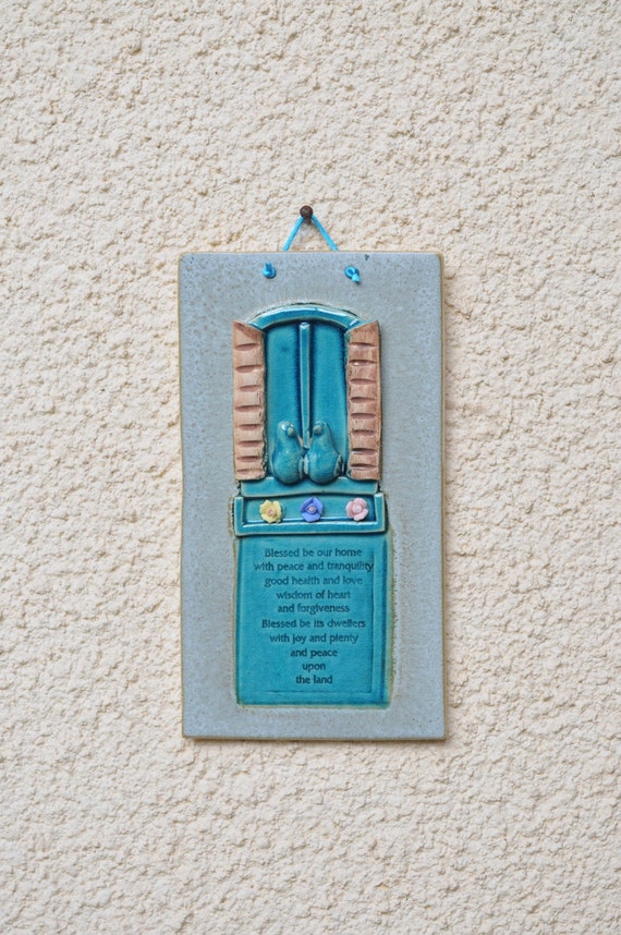 Large Ceramic Sign Of Jewish Home Blessings Judaica Wall Etsy