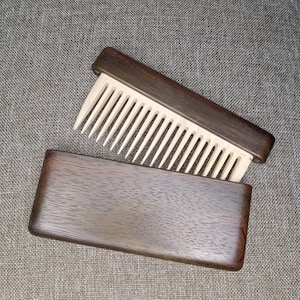 Comb in a rosewood case. personal. laser engraving. Gift from Ukraine. For mom, sister, daughter, friend, doctor, teacher, boss.