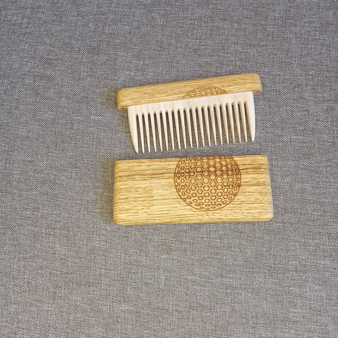 Custom Combs Pocket Comb in Case Wood Engraving Logo for Beard Mustache Hair Gift ...