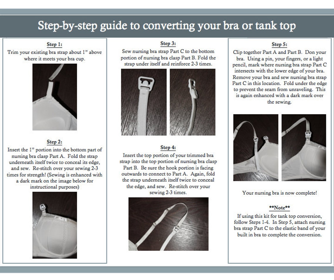 Nursing Bra and Tank Top Conversion Kit Etsy