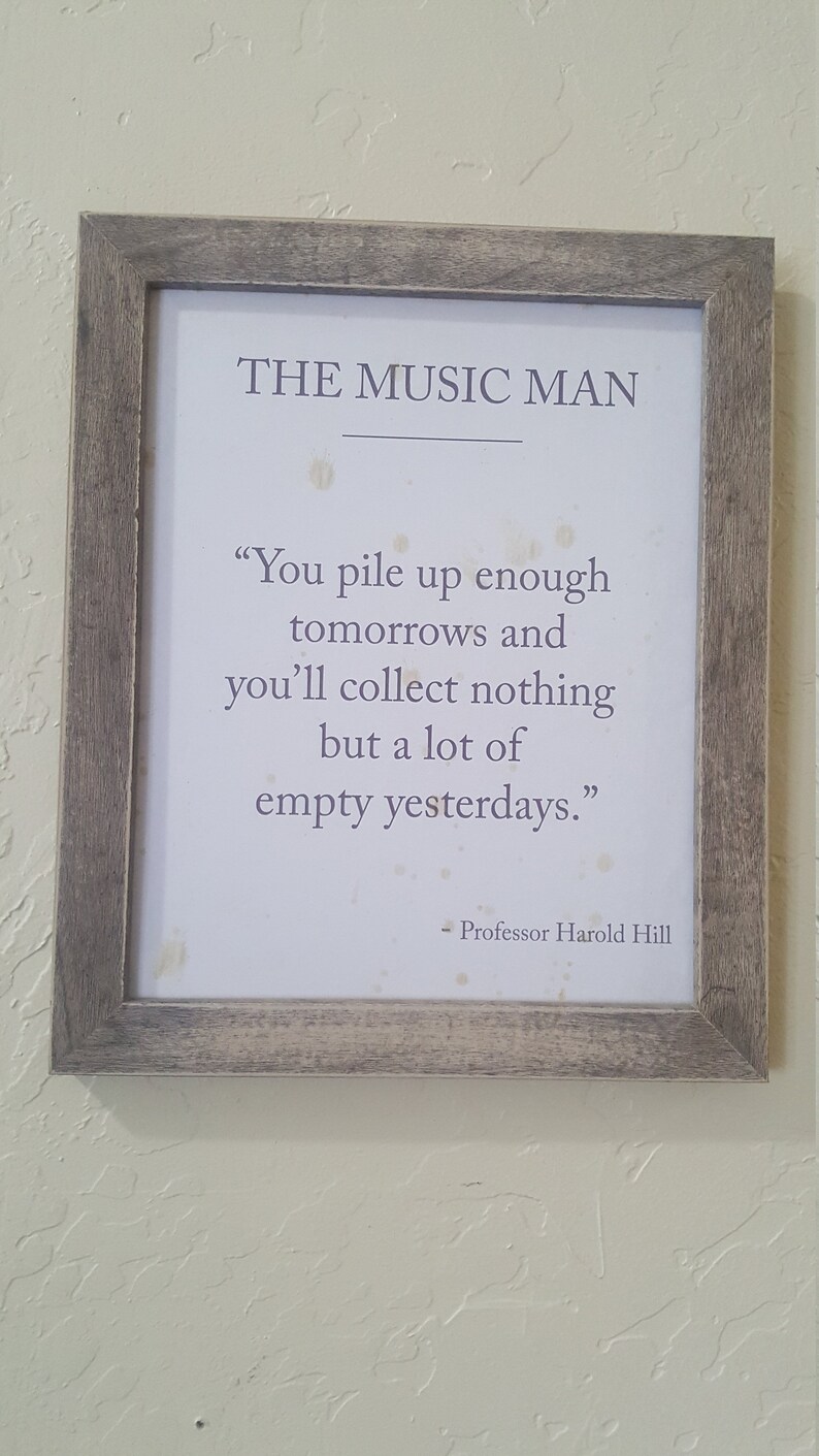 The Music Man framed quote 8 x 10 ready to hang distressed Etsy