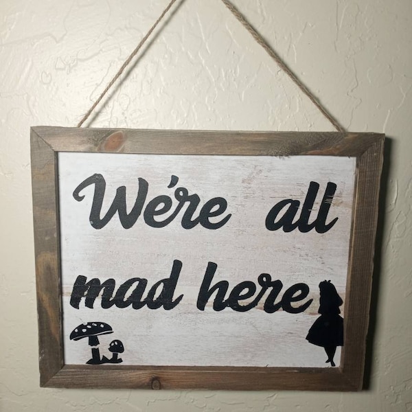 Alice Hand Sign Wooden Alice in Wonderland Sign - Etsy