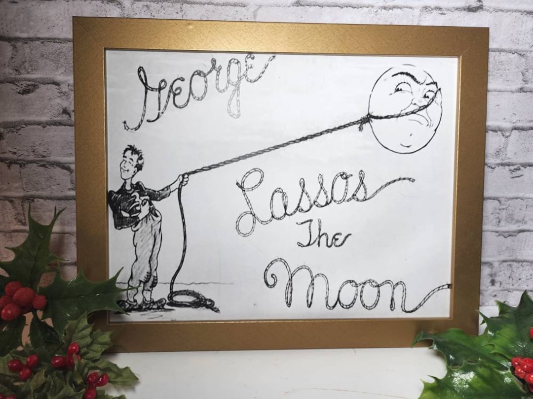 George Lassos the Moon, It's a Wonderful Life Print, Bedford Falls ...