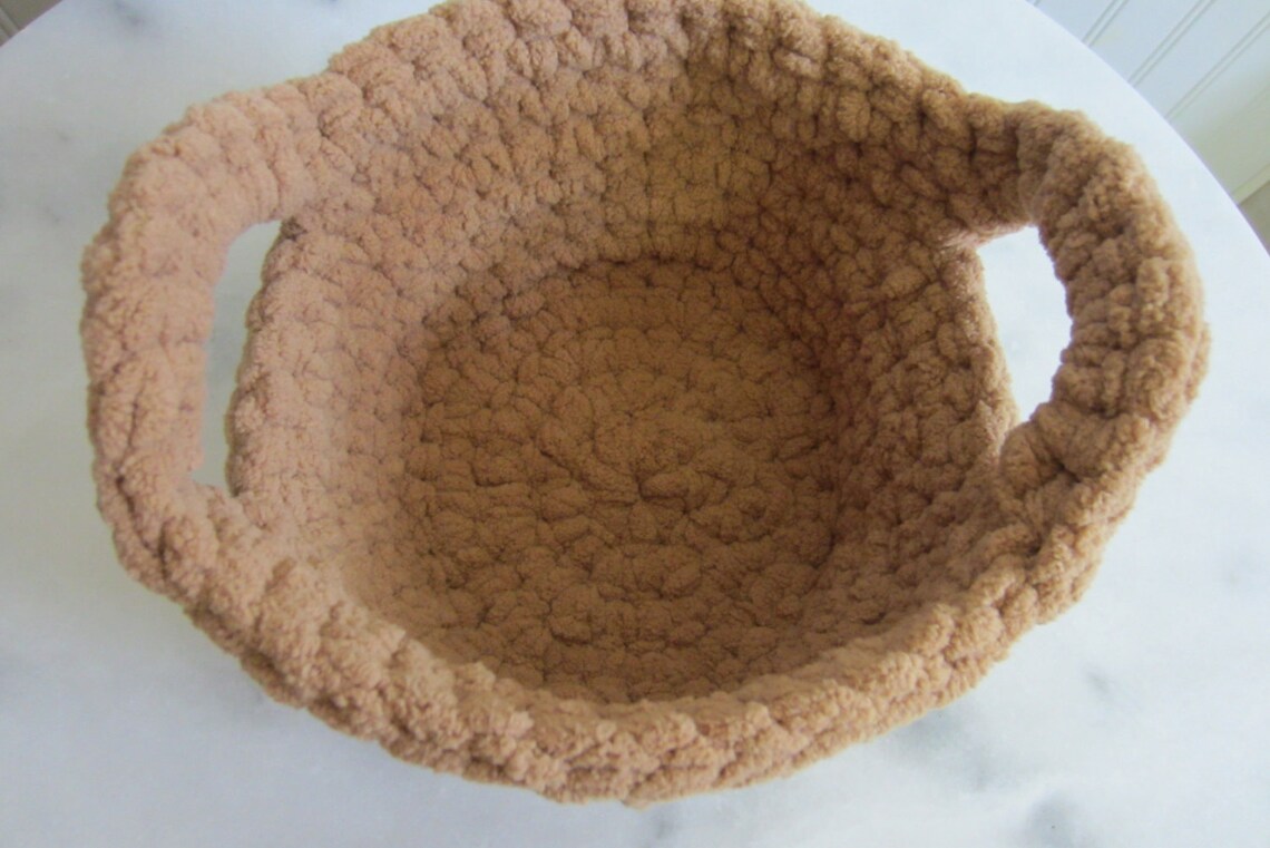 Kleine Runde Korb gehäkelt Aufbewahrung Körbe mit Griffen | Etsy