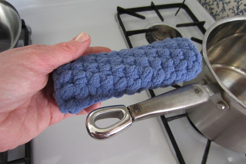 Pan Handle Cover Crocheted Pot Holder Cozy For the Kitchen Etsy
