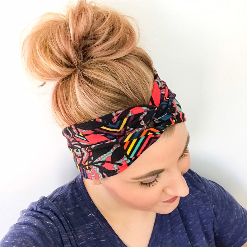 Abstract Chevron Turban Headband One Size Fits Most Etsy